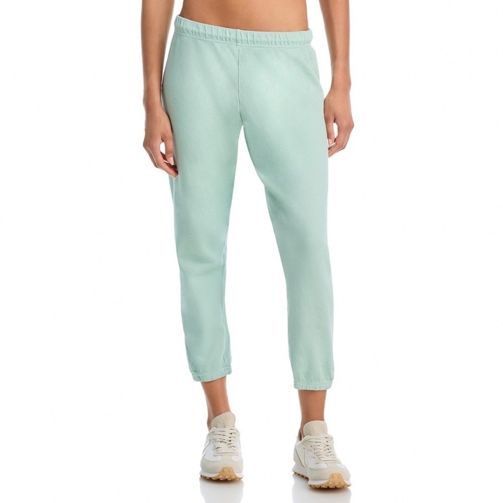 AQUA Athletic Avery Cropped Sweatpants Sage Green Slim Fit Joggers Size XXS